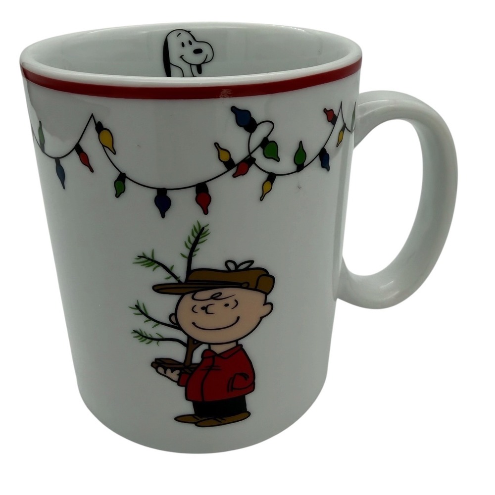Peanuts‎ Charlie Brown Christmas Coffee Mug Zrike Brands Snoopy Holiday Ceramic